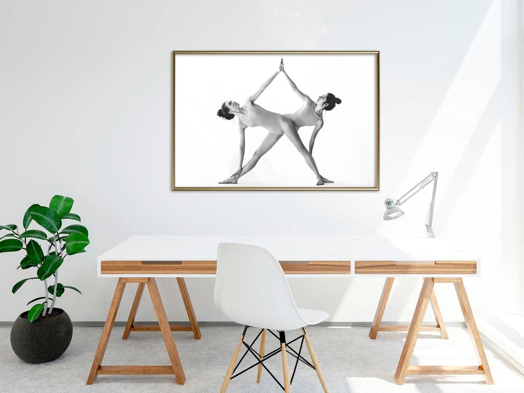 Artgeist Plagát - Yoga [Poster] Veľkosť: 30x20, Verzia: Zlatý rám