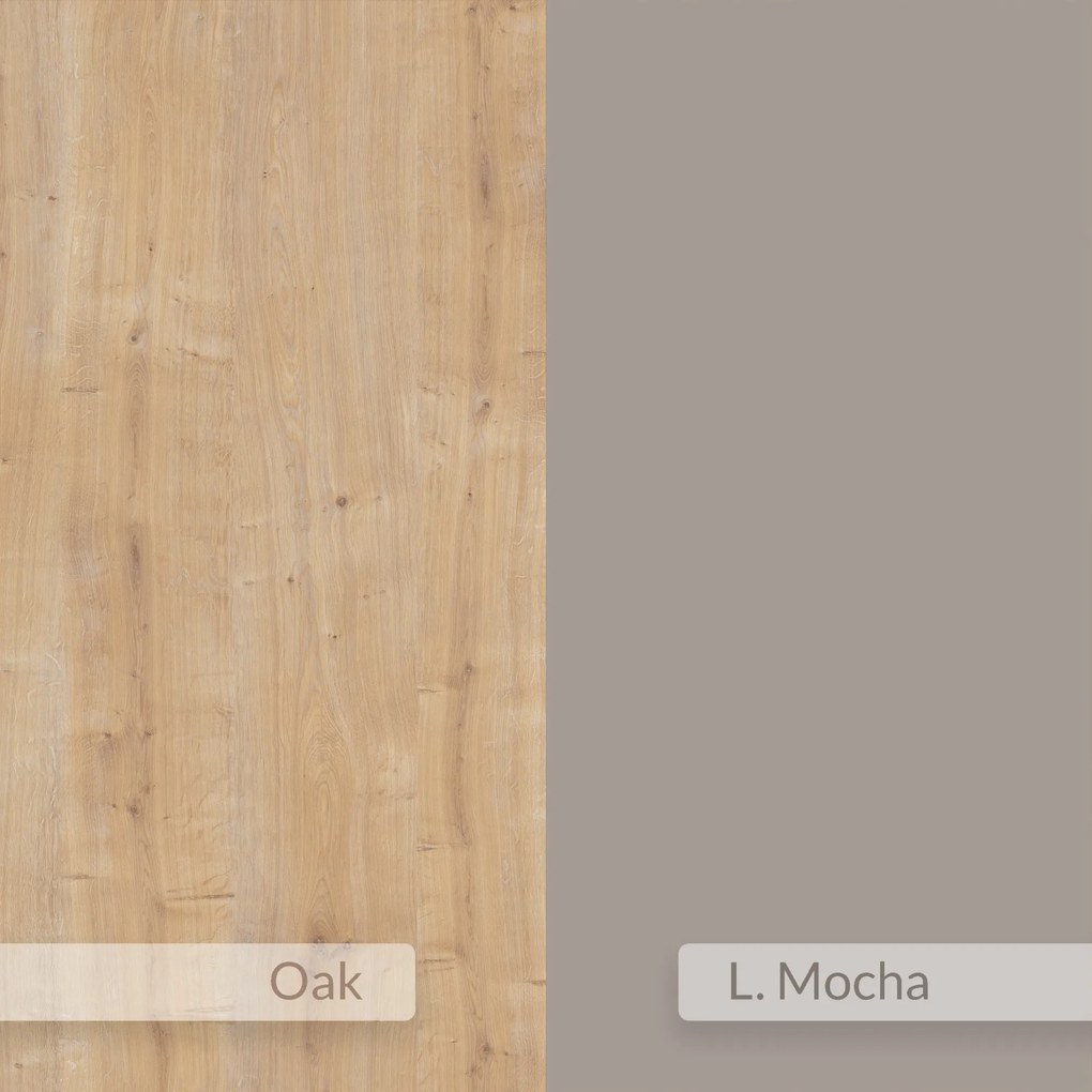 Moderná knižnica Houseland Oppa dub prírodný/mocha