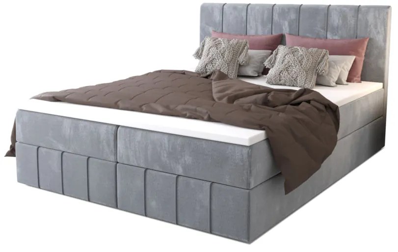 Čalúnená posteľ boxspring HAMAN 2 - monolith 02 / 160x200