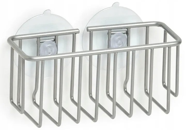 Zeller Present Držiak, košík na hubku do drezu, kovový s prísavkami, 14x6x6 cm SPONGE