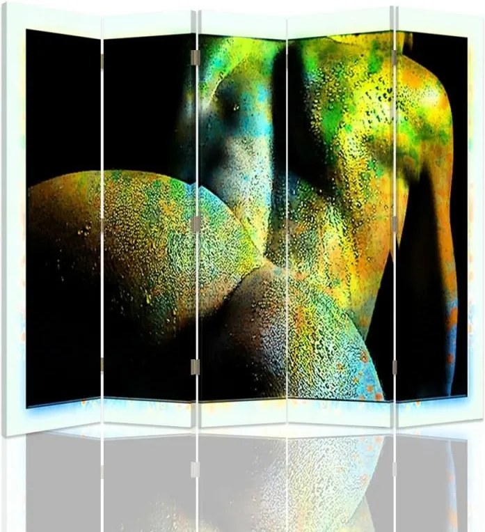 CARO Paraván - Abstract File | päťdielny | obojstranný 180x150 cm