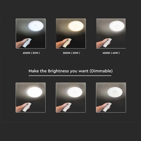 LED Stmievateľné stropné svietidlo LED/40W/230V 3000/4000/6500K + DO