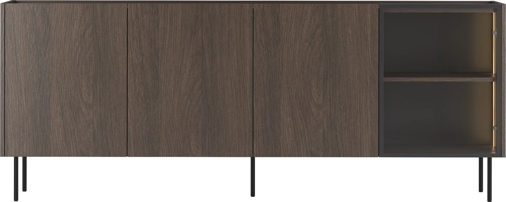 Štvordverová komoda Dunari 220 cm - dub dunin