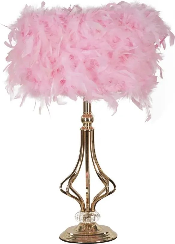 Stolná lampa Tarty 54 cm ružovo-zlatá