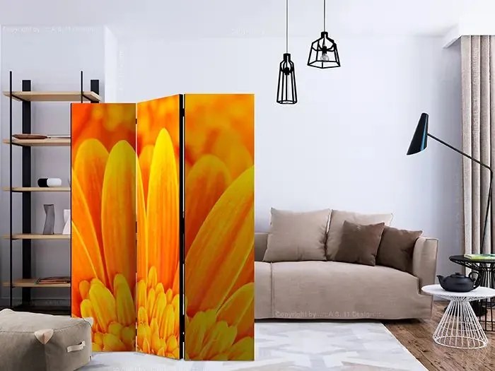 Paraván - Yellow gerbera daisies [Room Dividers] Veľkosť: 135x172, Verzia: Akustický