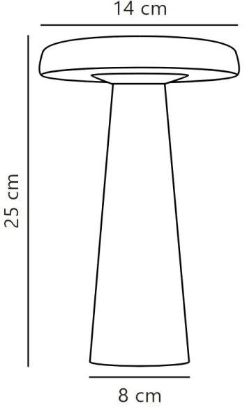 DFTP by Nordlux - LED Stmievateľná vonkajšia stolná lampa ARCELLO LED/2,8W/3,7V IP54