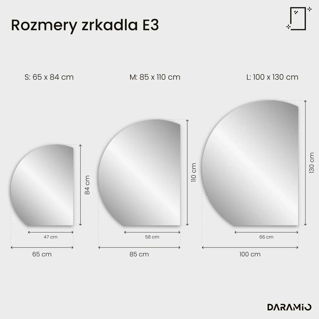 Okrúhle zrkadlo s LED svetlom E3