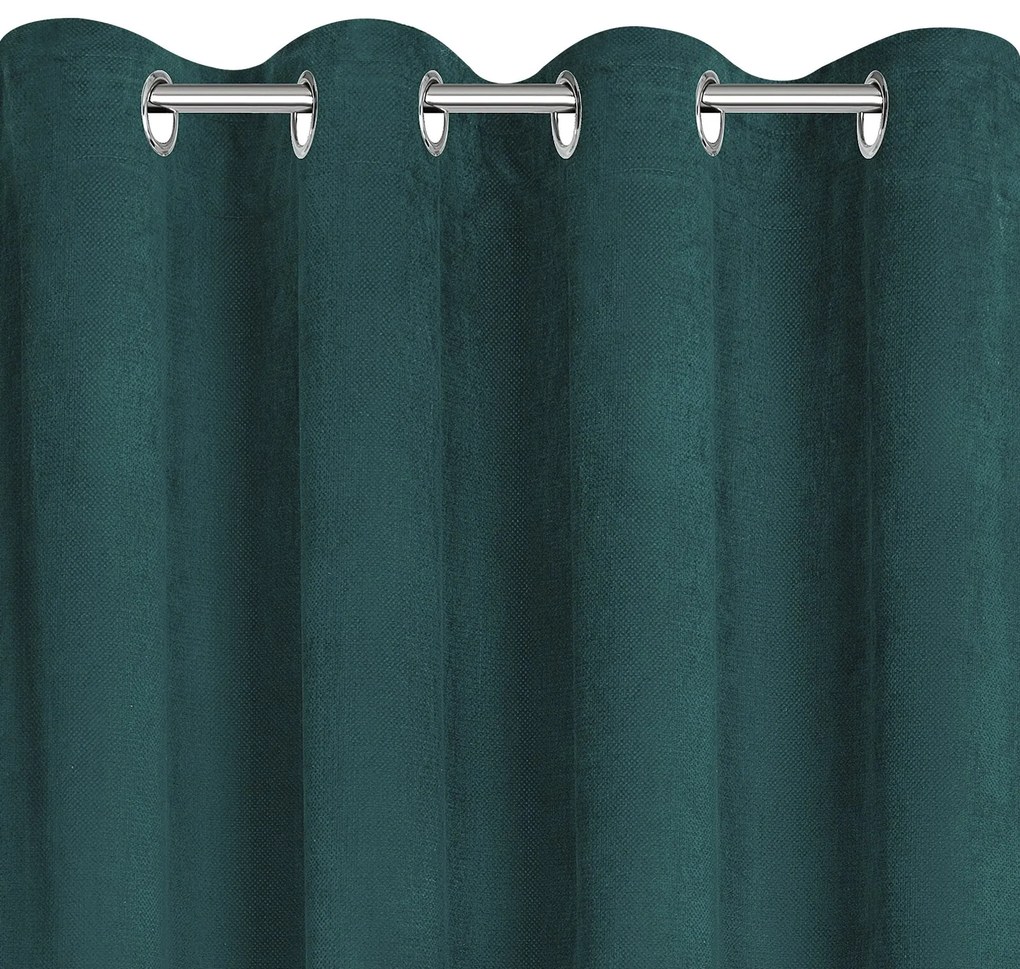 ZATEMŇOVACÍ ZÁVES NA KRÚŽKOCH MEGI 140X250 CM TMAVOZELENÁ