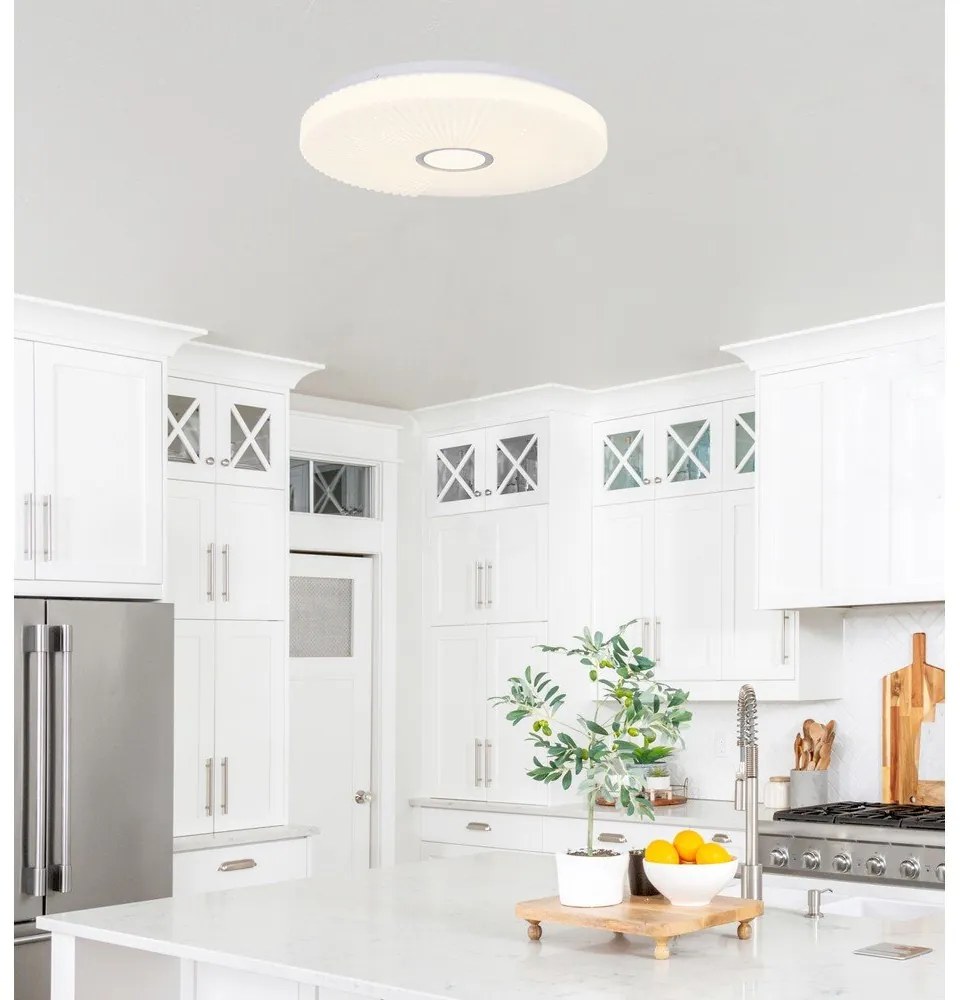 Biele LED stropné svietidlo 38x38 cm Sunny – Candellux Lighting