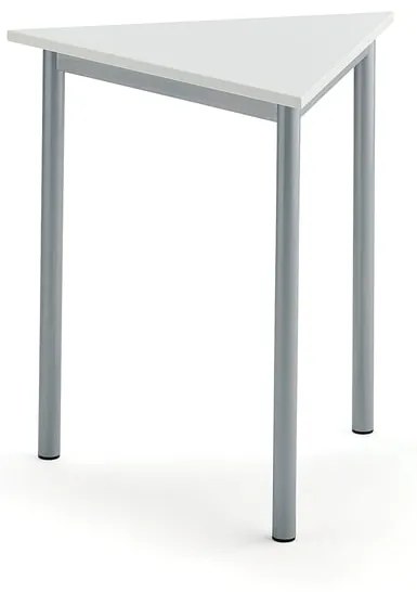 Stôl BORÅS TRIANGEL, 700x700x720 mm, laminát - biela, strieborná