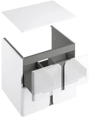 Kúpeľňová skrinka nízka RAVAK Balance 600 biela/grafit