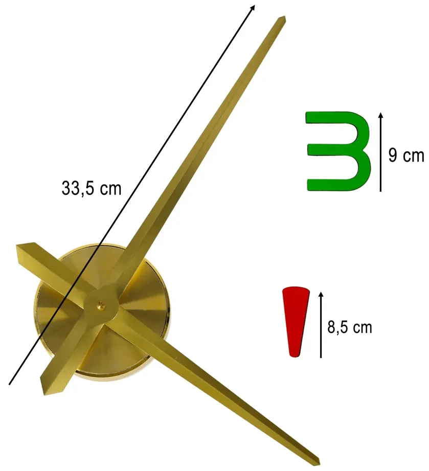IKO Nástenné hodiny 4 farebné číslice – 80–90 cm