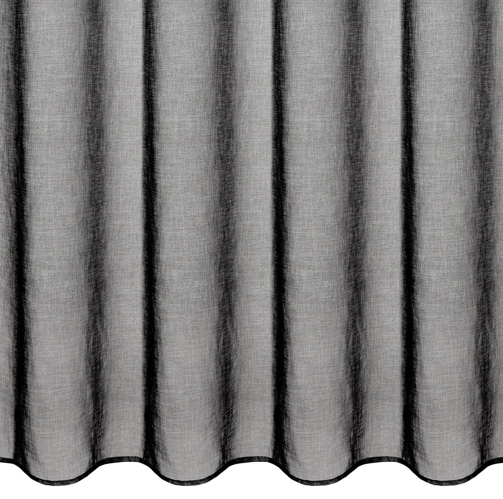 ZÁCLONA NA KRÚŽKOCH AURA 140X250 CM ČIERNA