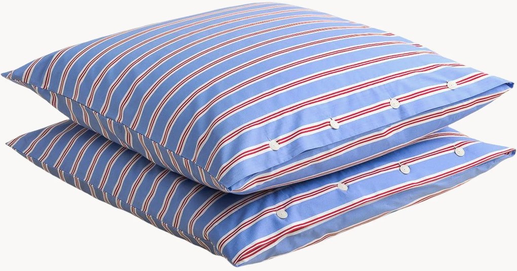 Obliečky na vankúše z bavlneného perkálu Striped Blue, 2 ks