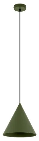 Závesné svietidlo na lanku ETNA II 1xE27/15W/230V pr. 25 cm zelené