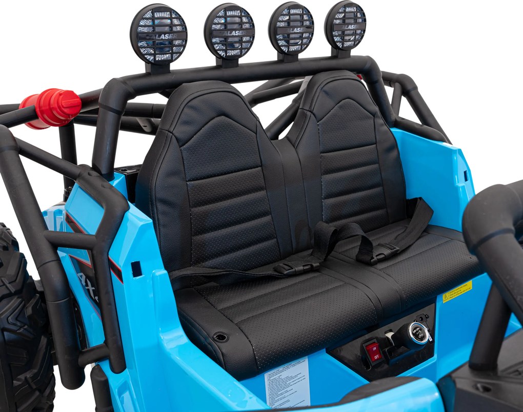 Ramiz Elektrická bugina Racing 5 pre deti modrá + motory 2x200W + diaľkové ovládanie + LED audio + pomalý štart