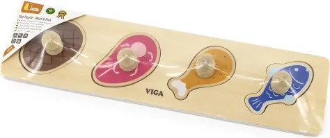Drevená vkladačka s úchytmi Viga 44533 jedlo