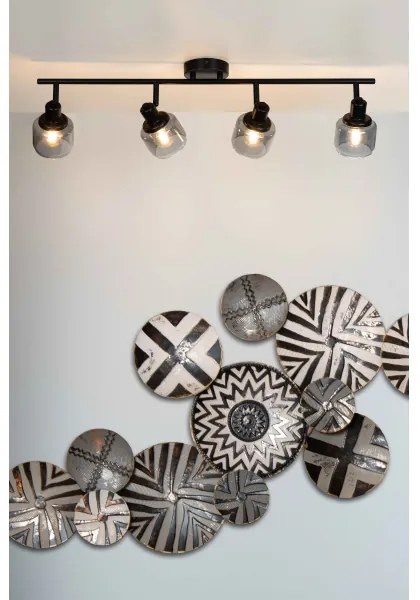 Lucide 77979/04/30 - Bodové svietidlo BJORN 4xE14/40W/230V čierna