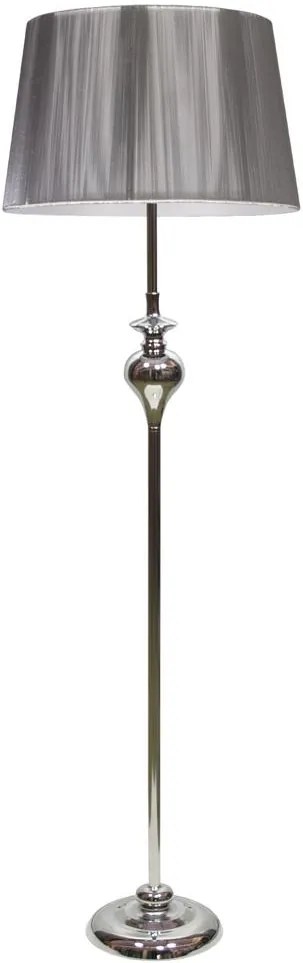 Candellux Strieborná stojacia lampa Gillenia pre žiarovku E27 51-11947