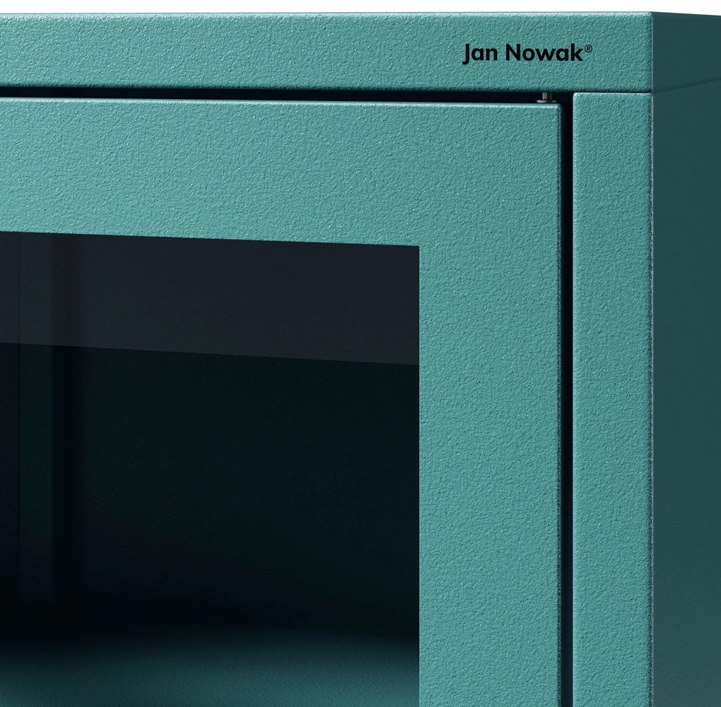 Vitrína GINA, 800 x 1015 x 400 mm, Modern: morská farba