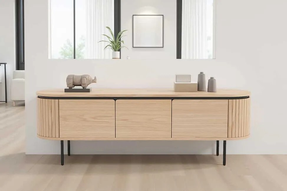 Moderný TV stolík Dalvik dubová dyha 160cm
