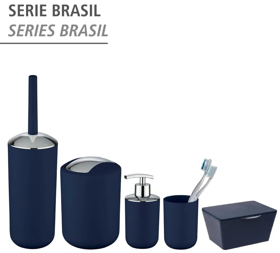 Tmavomodrý odpadkový kôš Wenko Brasil Dark Blue L