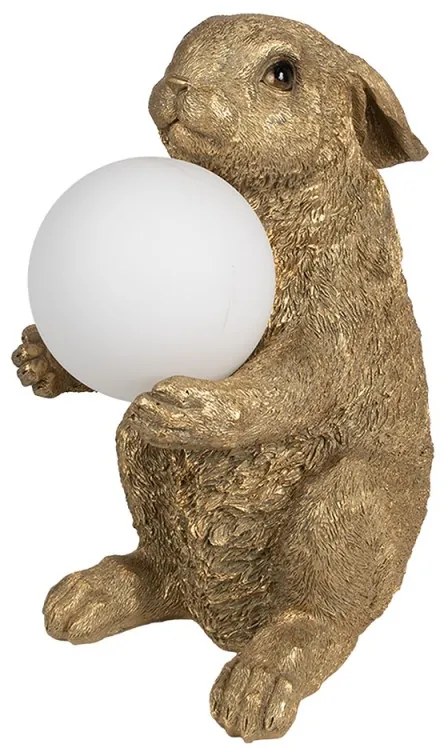 Detská zlatá stolná lampa ZAJAC 35*27