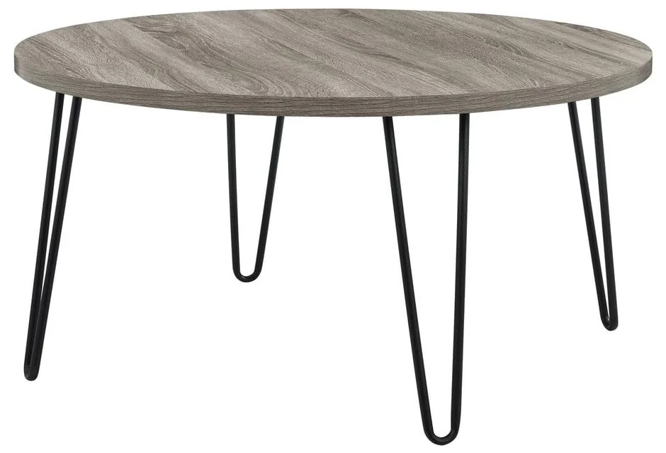 Hnedosivý odkladací stolík Støraa Owen, ø 90 cm