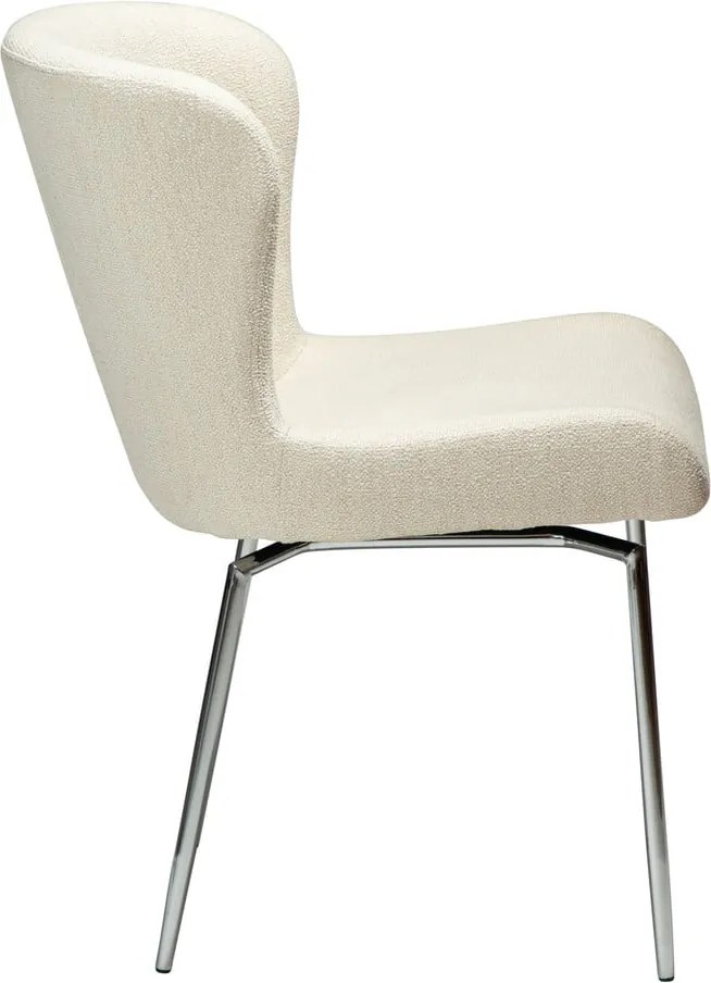 Krémovobiela čalúnená jedálenská stolička Glam – DAN-FORM Denmark