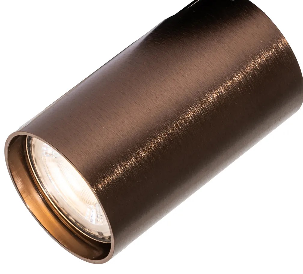 Sada 6 moderných zapustených bodových svetiel tmavý bronz GU10 50mm - Chels
