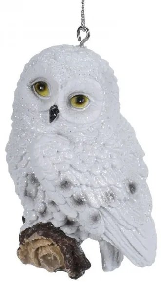 Závesná zimná sovička 10 cm