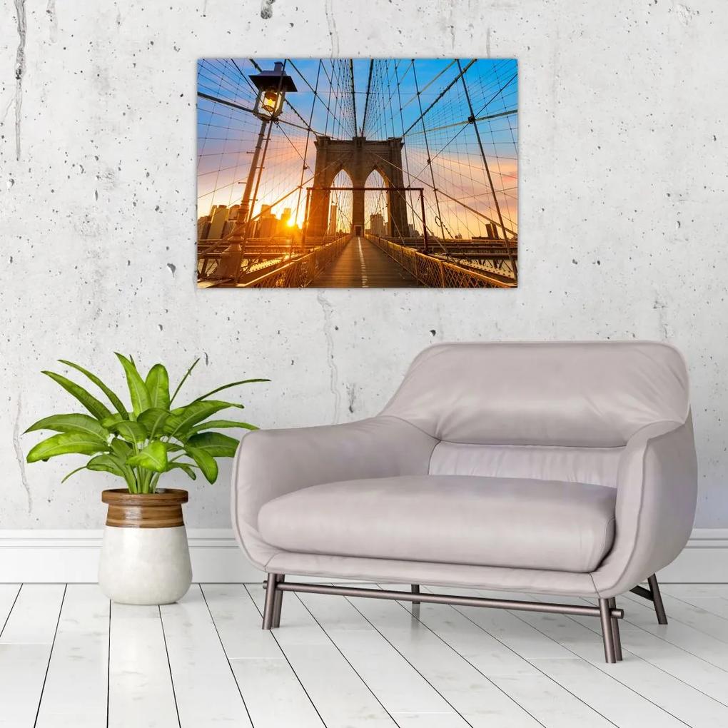 Sklenený obraz - Brooklynský most, Manhattan, New York (70x50 cm)