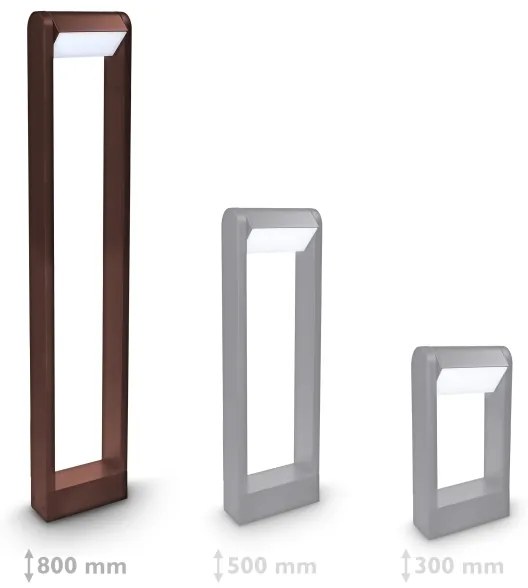 Brilagi - LED vonkajšia lampa CROTONE LED/7W/230V hnedá IP54 80 cm