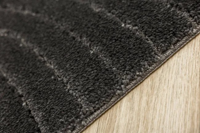 Kúpeľňový koberček Sara čierny, vlny