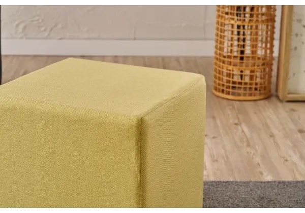 Taburet CUBI 40x40 cm žltý