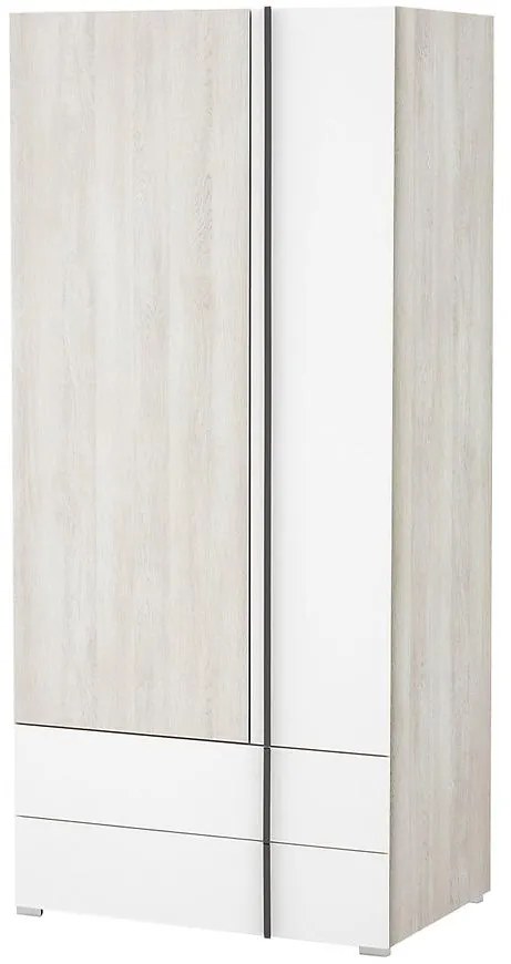 Skriňa Remo RM2 dub wilton/biela/antracit