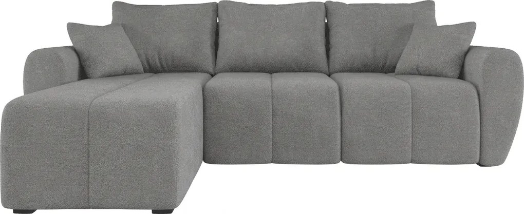 Rozkladacia obojstranná sedacia súprava do L SEVIO 246x145 cm, sivá + 2 vankúšiky ZDARMA