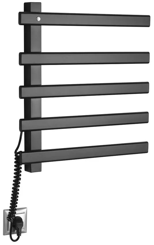 Sapho Sapho, ELCOR elektrický sušiak uterákov 480x520x50mm, 85W, čierna matná, EB530