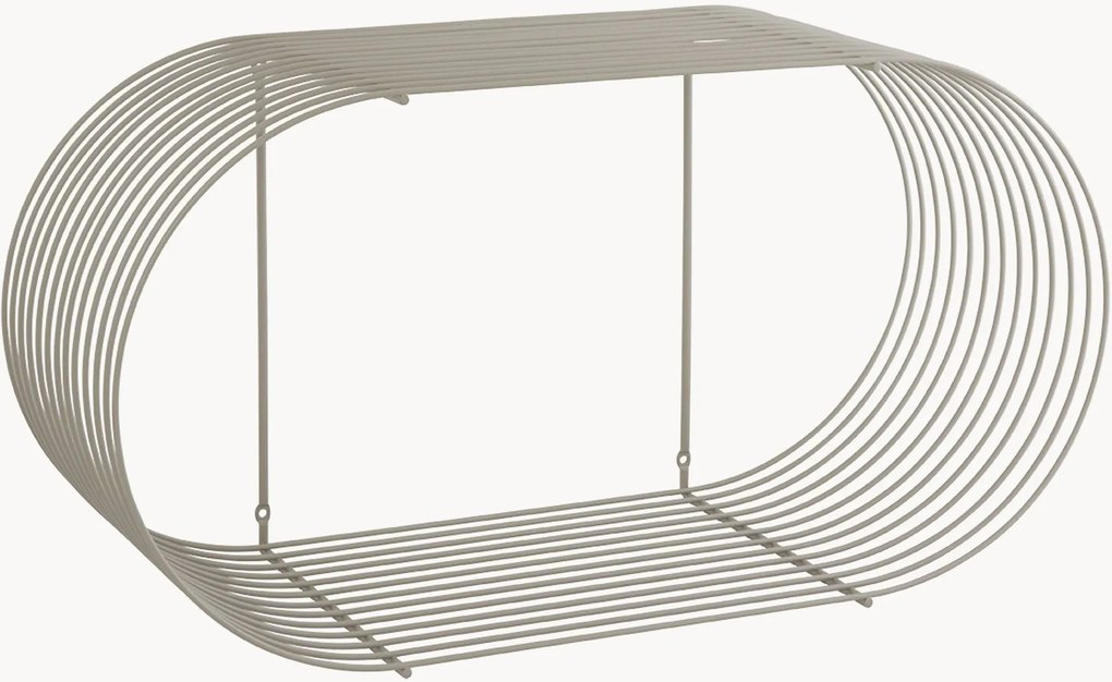 Kovová nástenná polica Curva, Š 61 cm