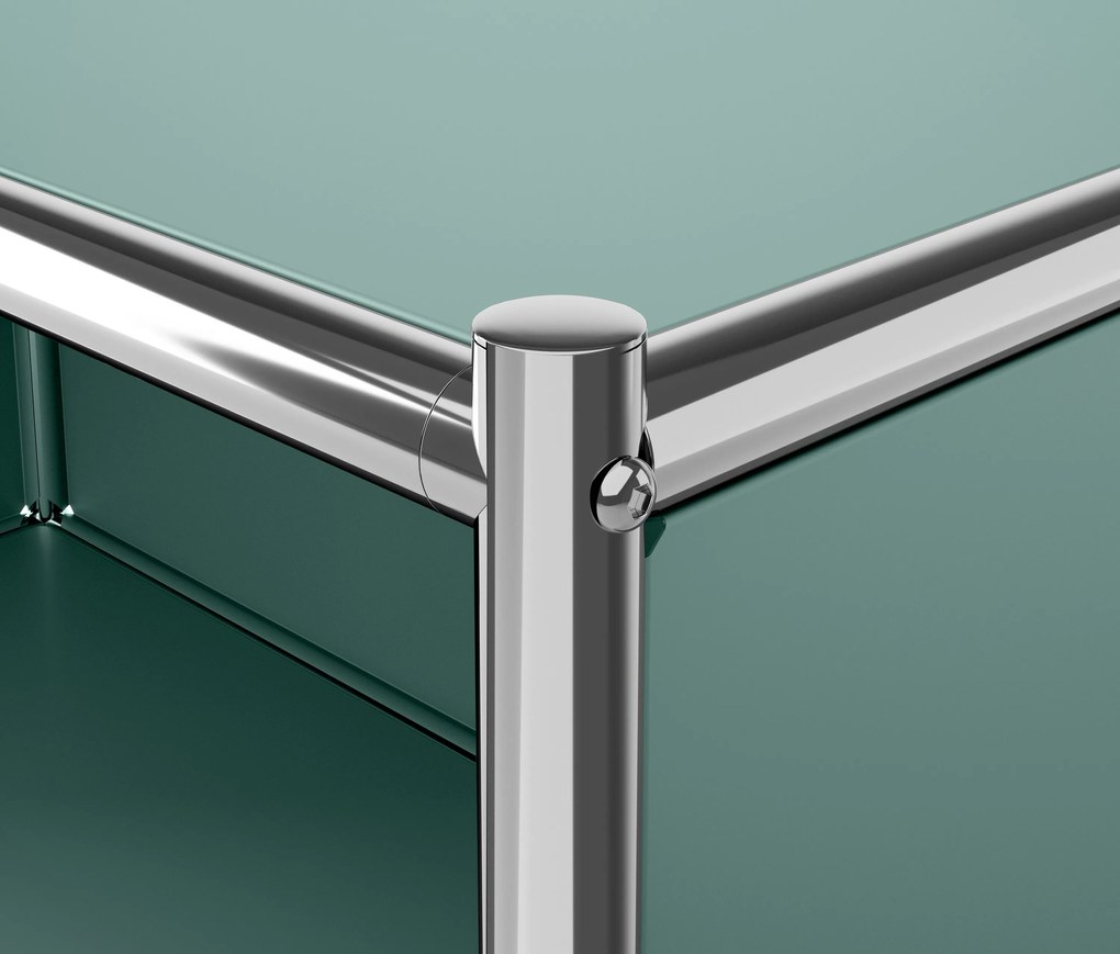 Kovová komoda »CN3« s 2 výklopnými priečinkami, šalviová