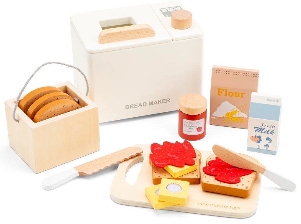 Drevená pekáreň na chlieb s doplnkami