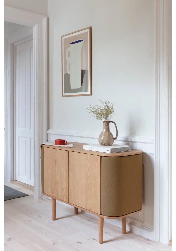 Nízka komoda v dekore duba vo svetlo hnedo-prírodnej farbe 109x75 cm Treasures – UMAGE