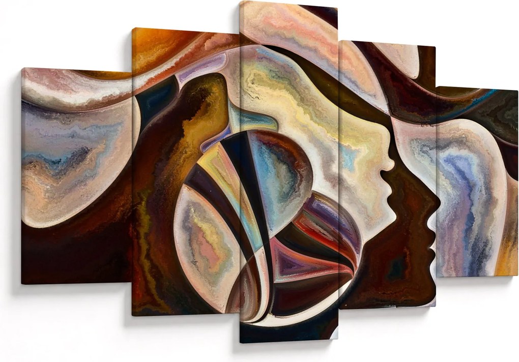 Obraz - Abstrakcia hláv (150x105 cm)