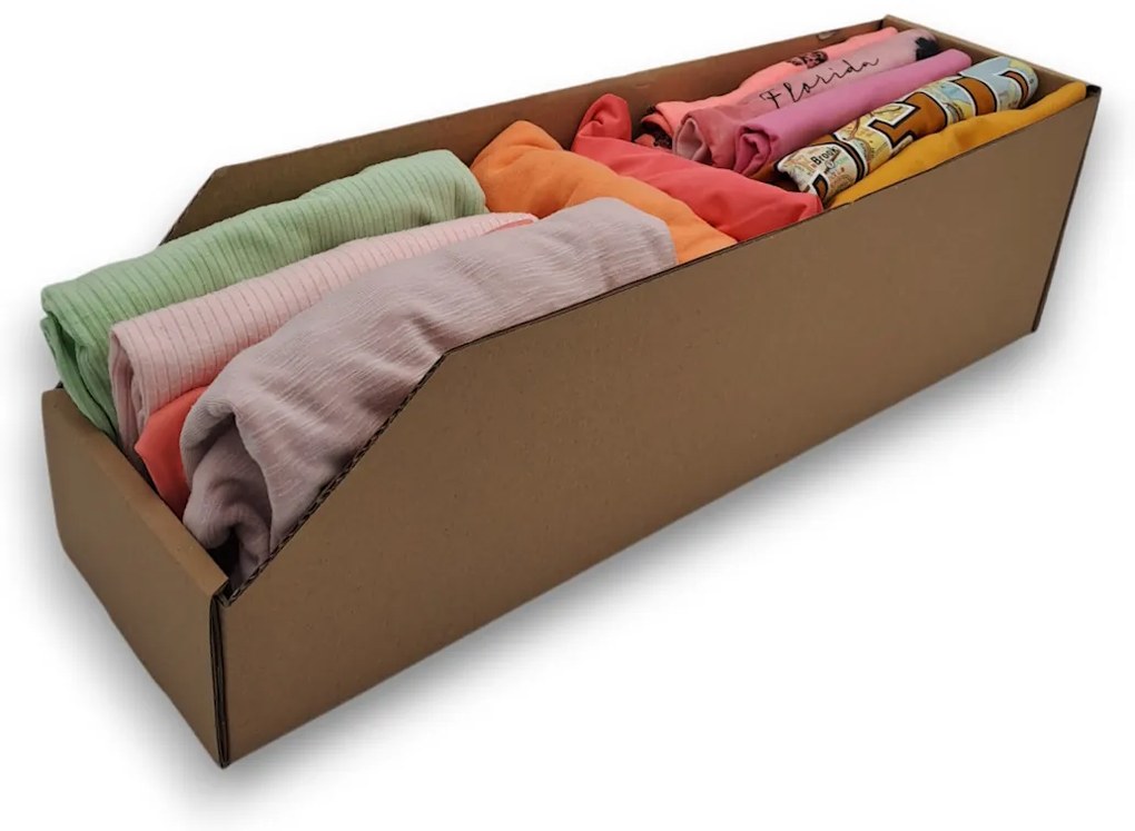 KARTON PAK Úložné boxy na oblečenie, organizéry do skrine EKO KARTÓN 15 x 54 cm