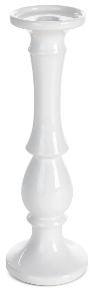 KERAMICKÝ SVIETNIK JOLY 10X10X32 CM BIELA
