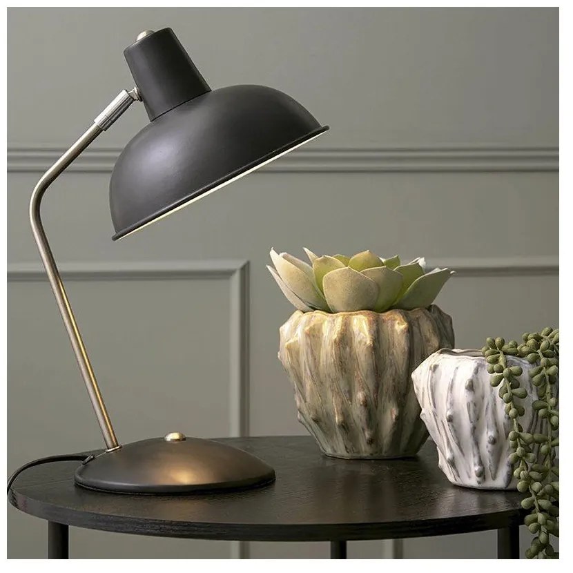Čierna stolová lampa Leitmotiv Hood