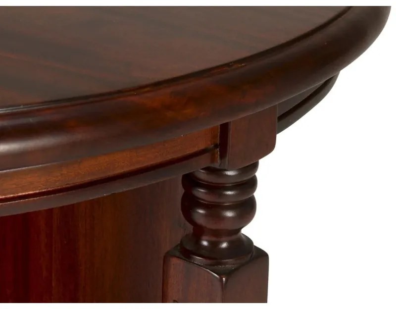 furniture-nabytek.cz - Masívna knižnica Cambridge z mahagónu, otočná, lakovaná, hnedá