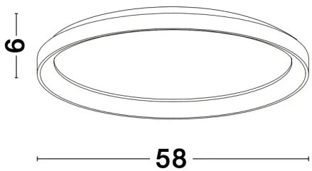 Stropné svietidlo LED so stmievaním Pertino 58 3000K čierne