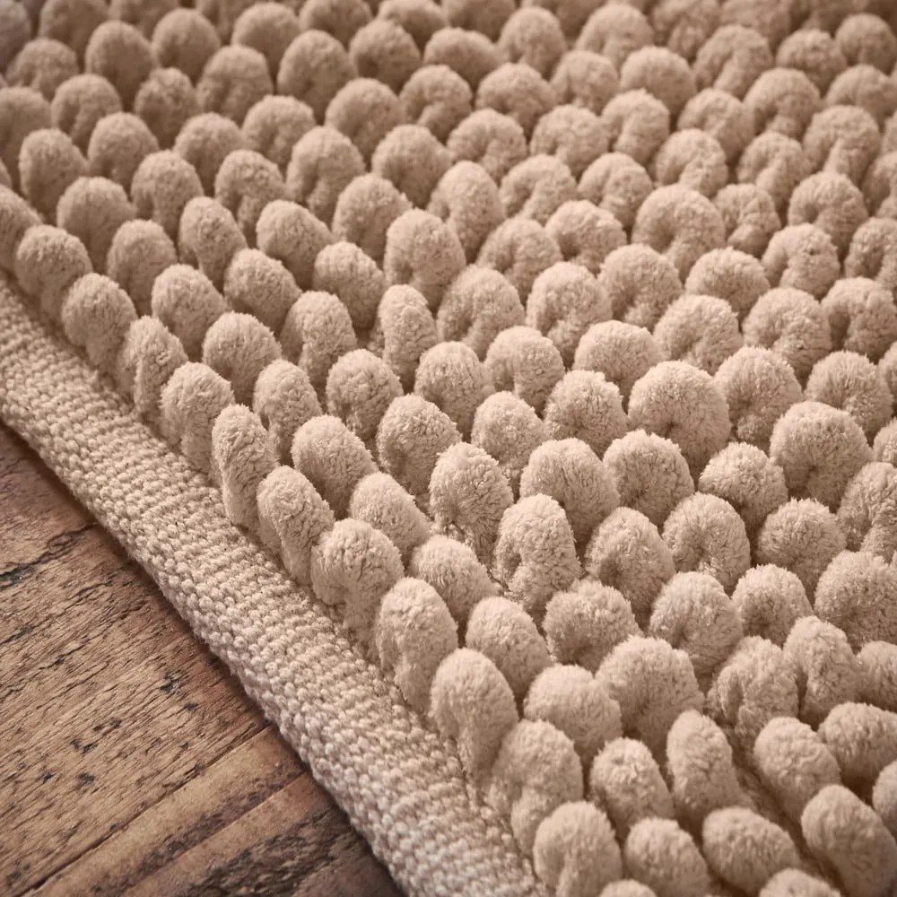 Hnedá kúpeľňová predložka 50x120 cm Aspen Bobble – Bianca