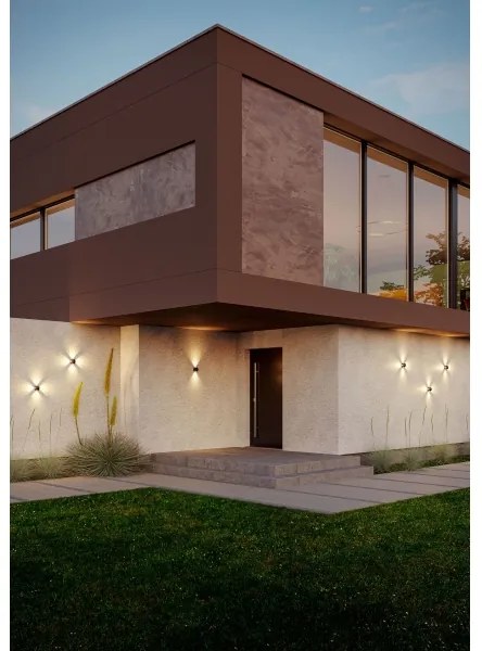 Redo 90500 -LED Vonkajšie nástenné svietidlo MILESTONE 4xLED/3W/230V IP54 antracit